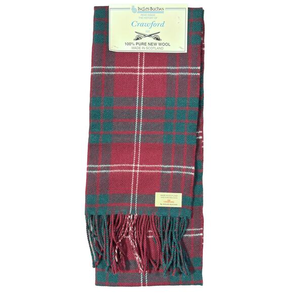 Ingles Buchan Crawford 100% Pure New Wool Made in Scotland Scarf - Picture 1 of 5